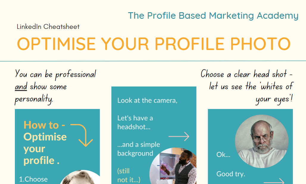 Optimise Your Profile Photo Cheat Sheet